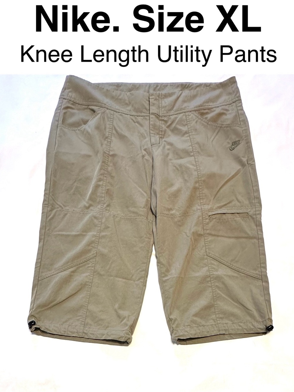 Nike Cargo Knee-Length Shorts Olive Drab Casual Pants Spring Summer
